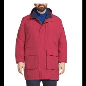 Lands' End Men's Waterproof Squall Parka fresh cranberries Tall 2XL New
